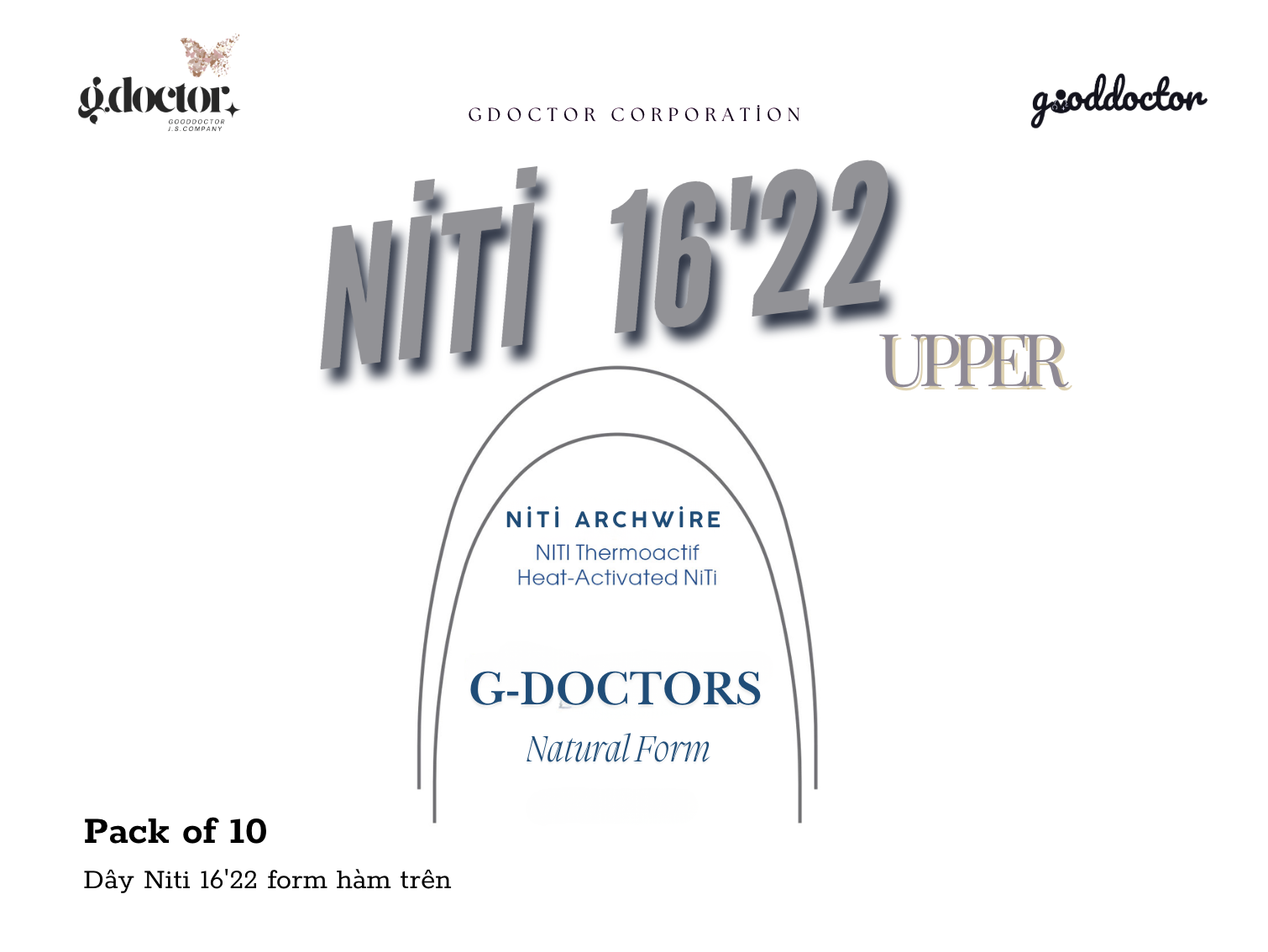 DÂY CUNG NITI 16*22. Upper