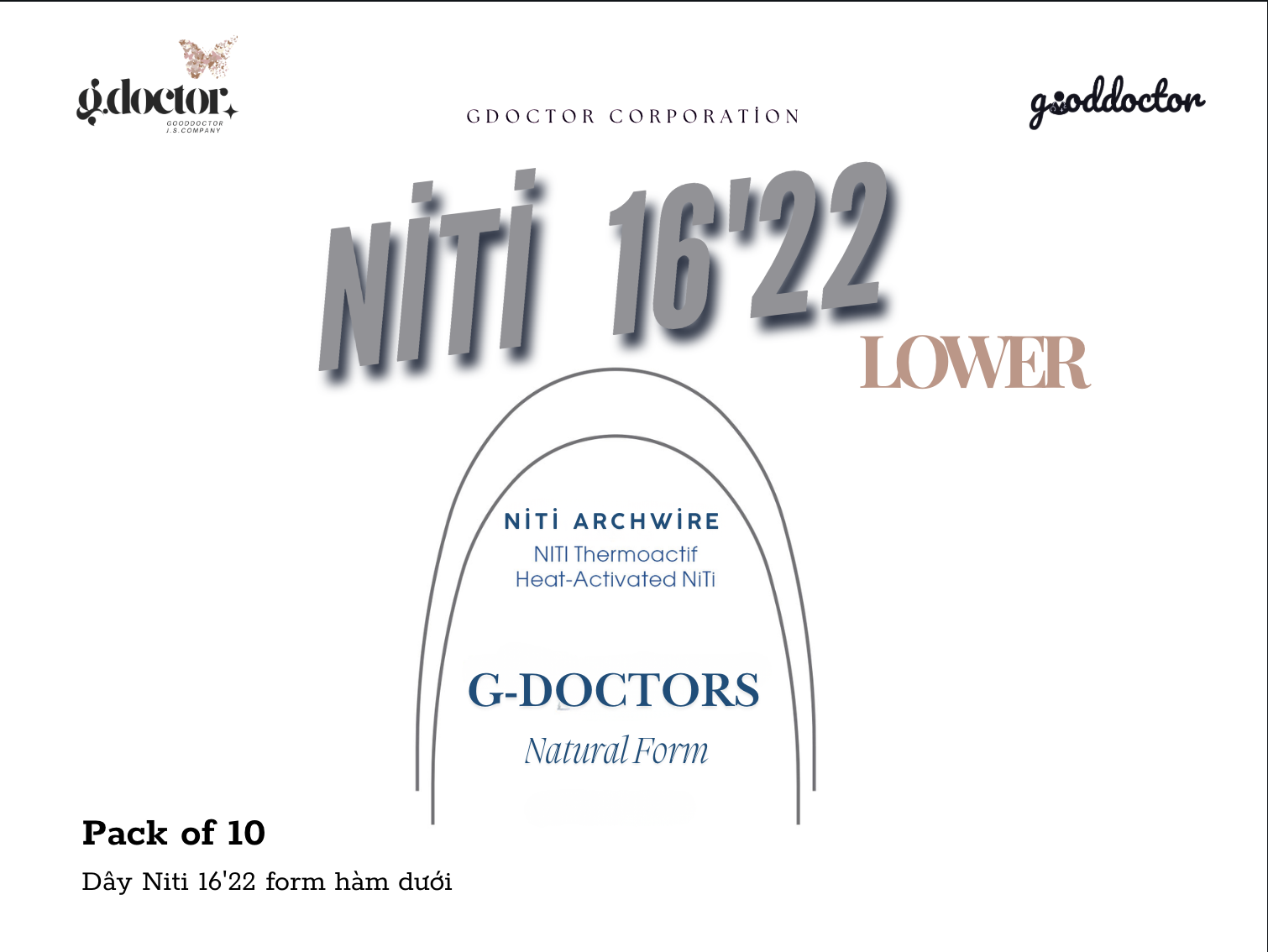 DÂY CUNG NITI 16*22. Lower